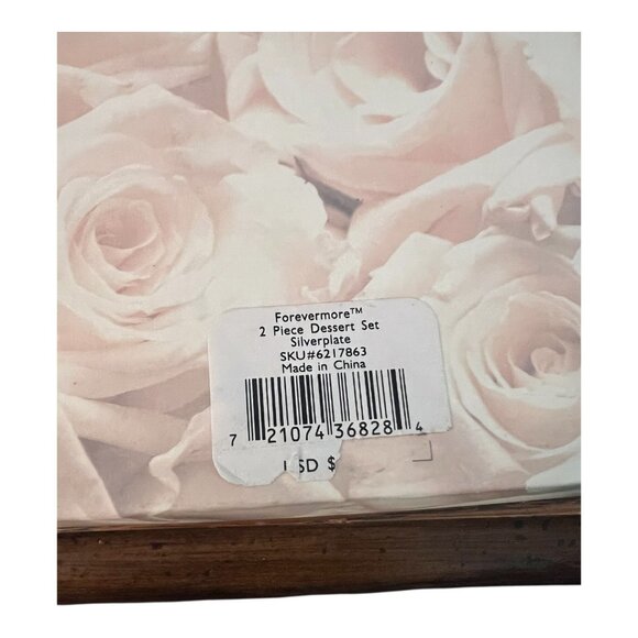 Lenox Forevermore 2 Piece Cake & Dessert Server Set Silver Plate With Gift Box - Picture 9 of 9